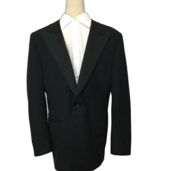 CARDI 3 Pc. Suit Men’s Size 42R Black Super 150’s Collection Coat, Vest, Pants - Picture 1 of 14